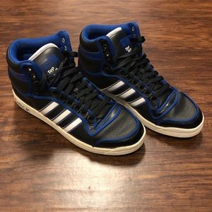 Adidas Top Ten HI Basketball Shoe Black/White/Blue